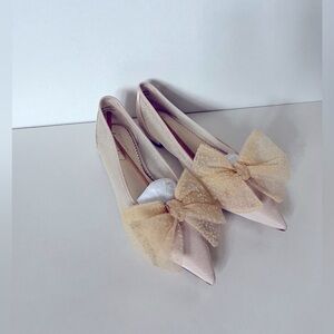 Sam Edelman Darcey Mesh Pointed Toe Bow Flats